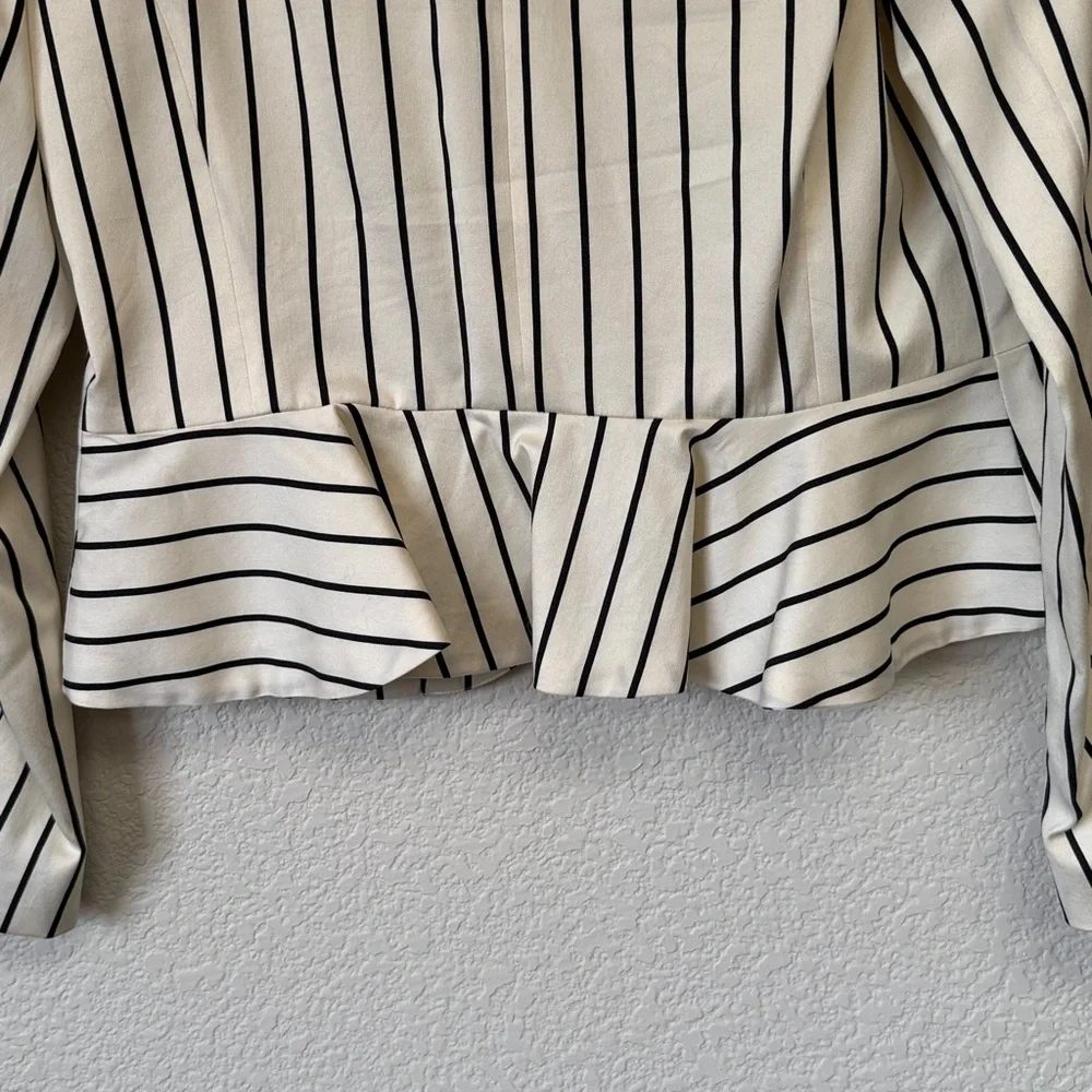 Lauren Ralph Lauren Ivory Pinstripe Blazer size 10 - Picture 6 of 12